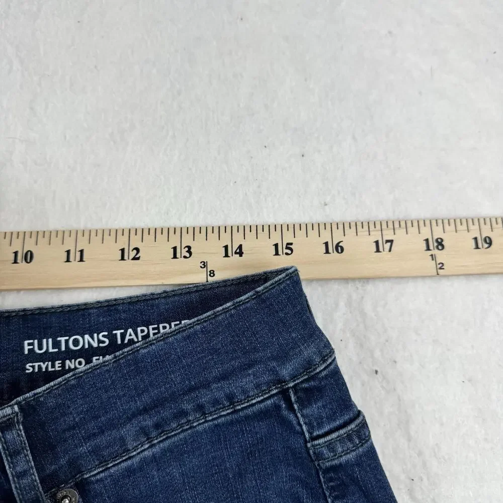 Mugsy Jeans Mens Size 33x32 Blue Fultons Tapered Slim Fit Stretch Denim Casual
